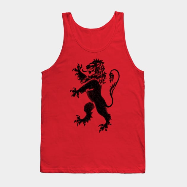 Lion Rampant - Regal Black Tank Top by GAz